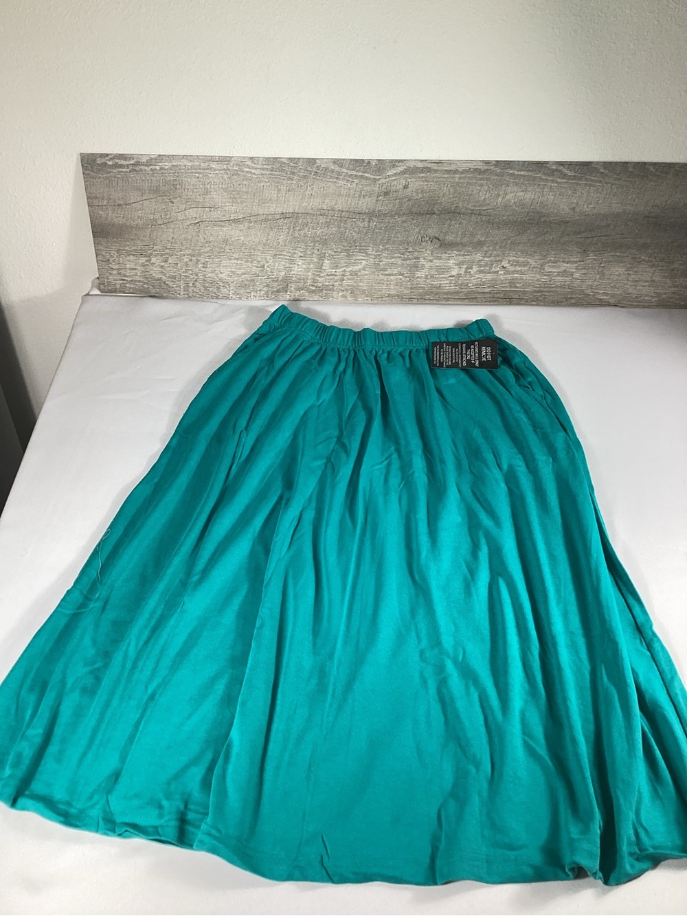 Woman Within Teal A-Line Midi Skirt size medium 14/16 NWT